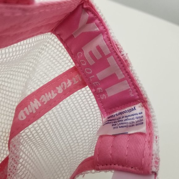 Yeti Coolers Pink and White Snapback Baseball Cap Hat - Picture 11 of 12